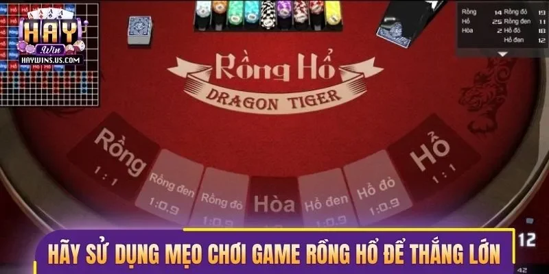 Hãy sử dụng mẹo chơi game Rồng Hổ để thắng lớn